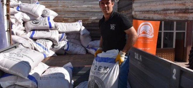 Sivas'ta çiftçilere 'tritikale' tohumu dağıtıldı