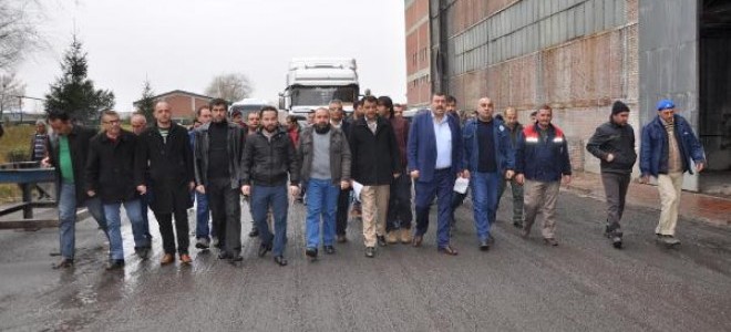 Yozgat'ta şeker işçilerinden 'kadro' eylemi