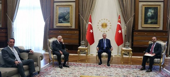 Cumhurbaşkanı Erdoğan, Rahmi Koç ve Ali Koç ile görüştü