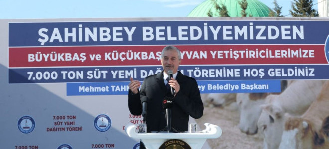 Gaziantep'te çiftçilere 7 bin ton hayvan yemi dağıtıldı