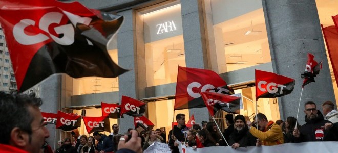 İnditex çalışanları maaş artışı talebiyle greve gitti
