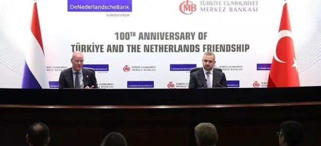 TCMB Başkanı Karahan, Hollanda Merkez Bankası Başkanı Knot ile bir araya geldi