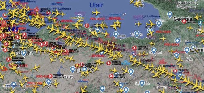 Türk hava sahasında tüm zamanların transit uçuş rekoru kırıldı