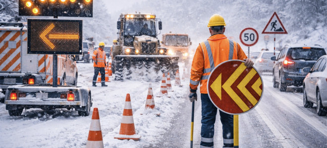 Yurt genelinde zorlu kava koşullarında yol yapım çalışmaları devam ediyor