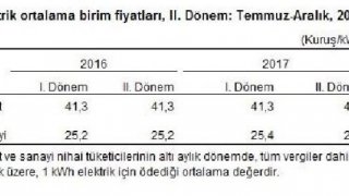 Konutlarda 1 Kwh Elektrik Için Ortalama 41.3 Kuruş Ödendi