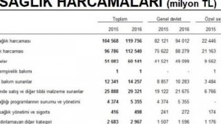Sağlık harcamalarının GSYH'ye oranında büyük düşüş